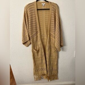 Sundance Island sands duster sweater womens size small